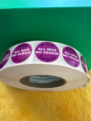 Red Rice Sticker Paper For Product All RICE Round Sticker – A&A Distributing